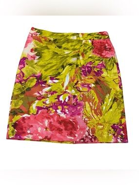 J. CREW Bright Floral Pencil Skirt